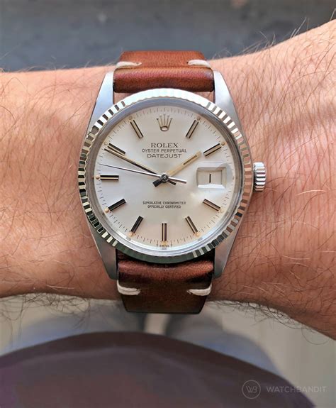 vintage leather band rolex|Rolex datejust 36mm leather strap.